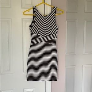 AQUA striped bodycon style dress